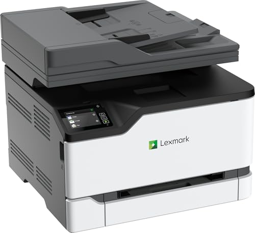 Lexmark CX331adwe Color All-in-One Laser Printer with Touchscreen, Office Scanner Copier Laser, Mobile Ready, Auto Duplex Printing & Analog Fax, Wireless, White, 26 ppm Mono/Color, 600 dpi (40N9070) Lexmark