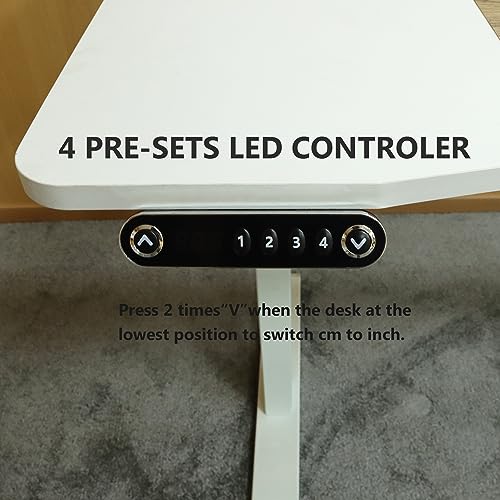 Sileye Electric Sit Dual Motor Height Adjustable, Memory Stand Up Desk with Drawer, Ideal for Daily Use at Home Office, Bedroom, 63x30 Inch, White and Oak Sileye