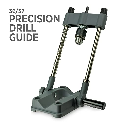 General Tools 36/37 Precision Drill Guide For 3/8-Inch or 1/2-Inch Power Drills, Portable & Lightweight, Folds Flat for Storage, Silver General Tools