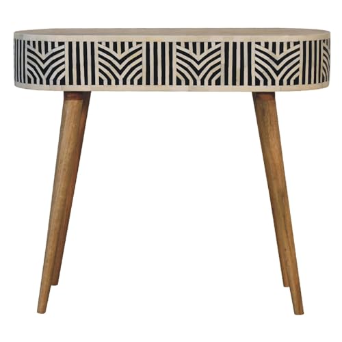 YuanDesign Artisan Furniture Solid Wood Edessa Bone Inlay Console Table YuanDesign