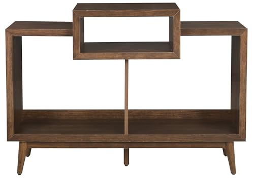 Crosley Furniture Nashville Mid Century Modern Console Record Player Stand, Stores Up to 220 Vinyl Records, Medium, Brown Crosley Furniture