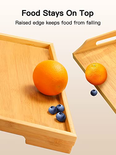 Bamboo Bed Tray Table with Foldable Legs, Breakfast Tray for Sofa, Bed, Eating, Working, Used As Laptop Desk Snack Tray by Pipishell Pipishell