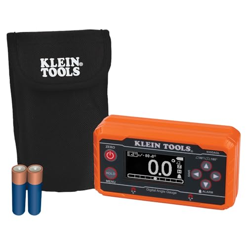 Klein Tools 935DAGL Digital Level Angle Finder with Programmable Angles, Measures 0 - 90 and 0 - 180 Degree or Dual Axis Bullseye Ranges Klein Tools