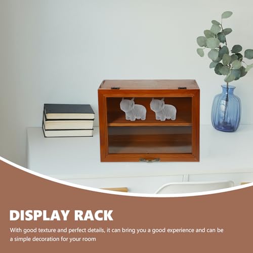 Shadow Box Small Curio Cabinet: Wooden Display Shelves Deep Memory Box Display Case Cabinet Display Shelf for Collectibles Keepsake Coins Medals Pins Cabilock