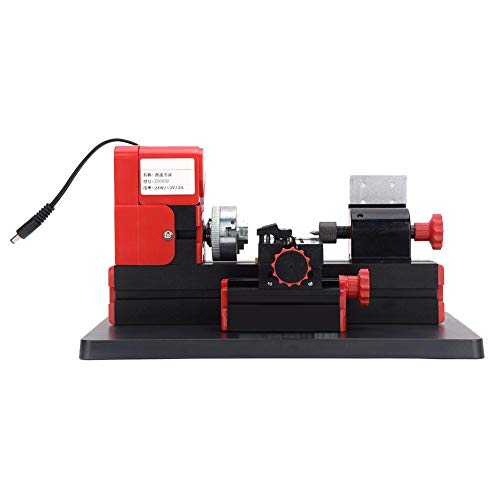 Mini Lathe Machine,24W 20000Rpm Mini Multifunction Wood Lathe Metal Rotating Lathe Diy Tool Benchtop Wood Lathes For Wood Glass Plastic Milling Machining/Lignin Plastic/Soft Metal Focket