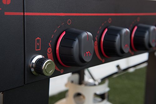 Megamaster 720-0982 5 Burner Propane Barbecue Gas Grill, Side Shelves with Hooks, for Outdoor Cooking, Patio, Garden Barbecue Grill, 50000 BTUs, Open Chart, Black Megamaster