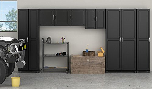 SystemBuild Evolution Kendall 16" Utility Storage Cabinet, Black SystemBuild