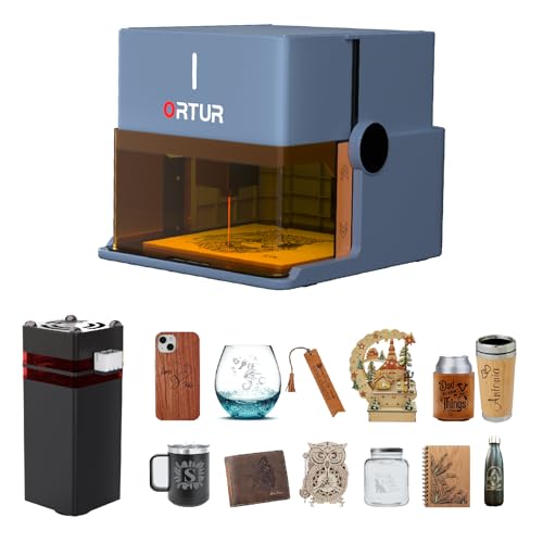 Ortur R1 5000mW Class 1 Foldable Laser Engraver with 1000mW 1064nm Infrared Laser Module, Exquisite Gift Box Packaging, APP Control Laser Engraver for Wood and Metal, Plastic, Acrylic Ortur