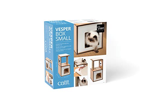 Vesper Cat Tree, Cat Box, Small, Walnut, 52075 VESPER