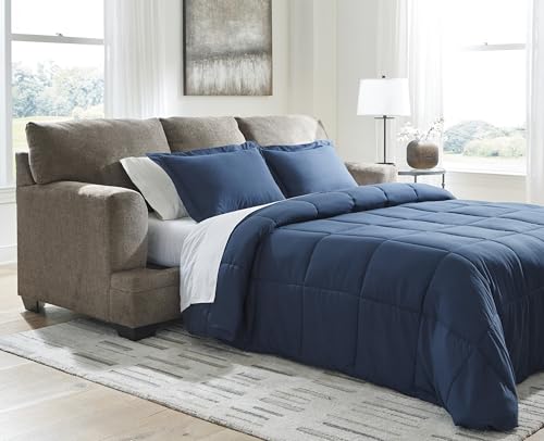 Signature Design by Ashley Stonemeade Contemporary Sofa Sleeper with Folding Gel Memory Foam Mattress, Reversible Cushions and 4 Accent Pillows, Queen, Dark Brown Signature Design by Ashley