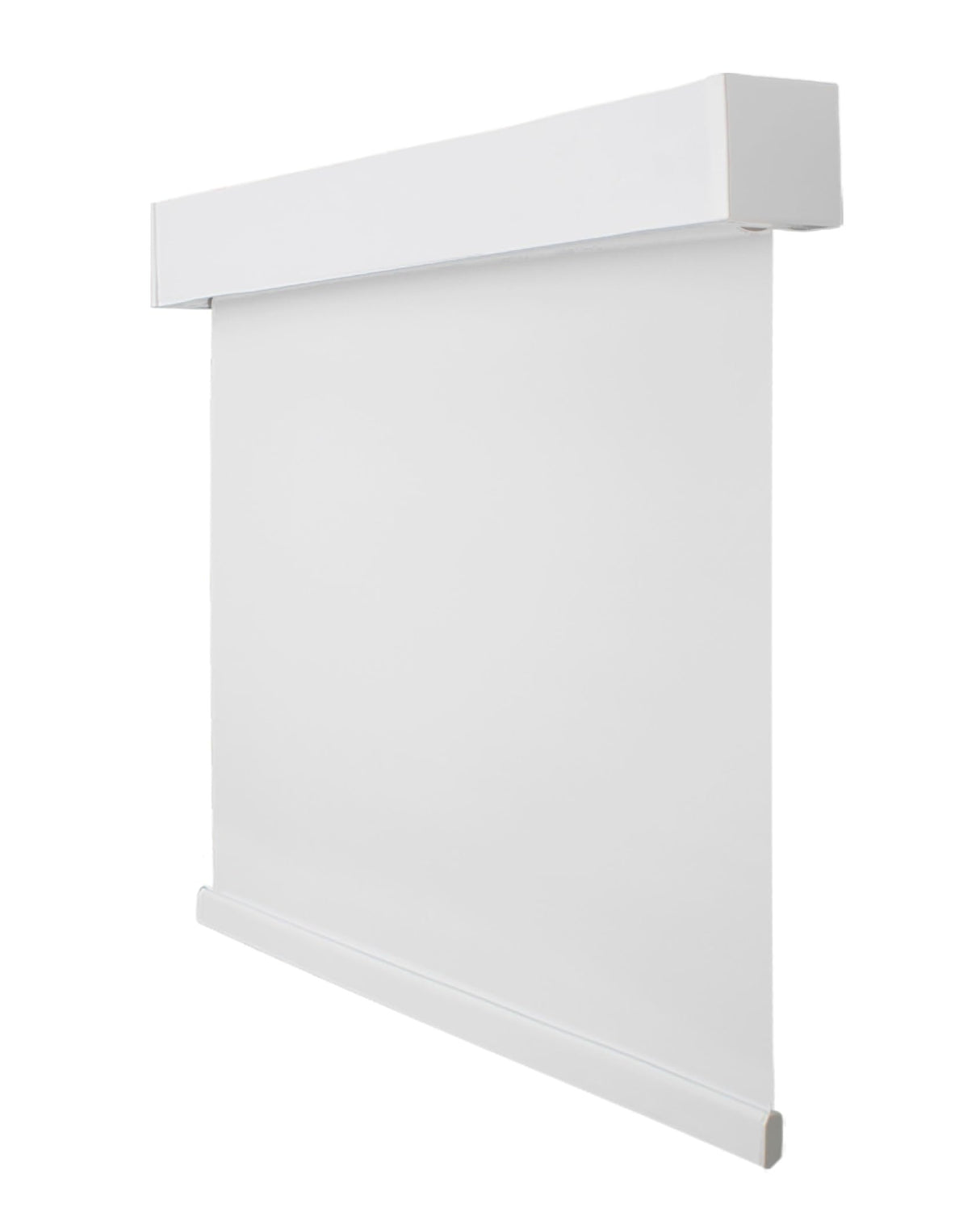 CALYX INTERIORS Blackout Roller Shade with Valance, Thermal Insulating Blind, Cordless, 34.5" W x 60" H, Simple White Calyx Interiors