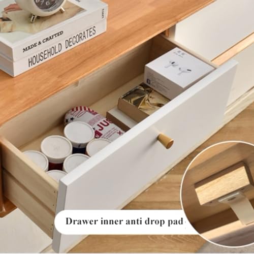 Entertainment Center for TVs Floating TV Stand Wood, 78.7" Floating Entertainment Center for Up to 80 Inch TVS, TV Cabinet Media Console Wood Storage Hutch Under TV for Living Room Farmhouse TV Consol XJLRRTEE-888