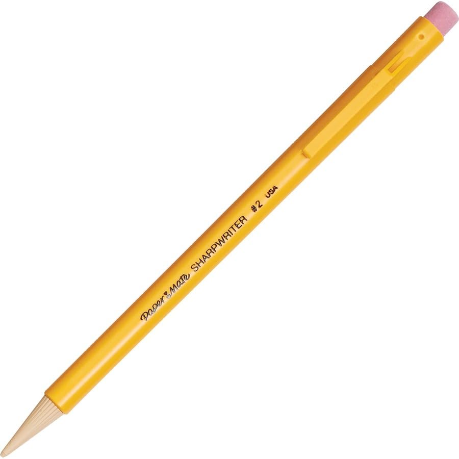 Paper Mate SharpWriter Mechanical Pencils | 0.7 mm #2 Pencil | Pencils for School Supplies, Yellow, 36 Count Paper Mate