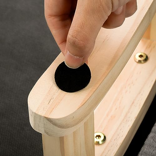 Lawei Small Footstool Ottoman, Rectangle Fabric Foot Stool Rest with Wooden Legs and Non-Slip Soft Padding, Modern Footstools Step for Couch, Desk, Office, Living Room, Bedroom, Entryway, Dogs, Gray Lawei