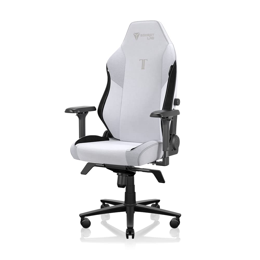 Secretlab Titan Evo Artic White Gaming Chair - Reclining, Ergonomic & Comfortable Computer Chair with 4D Armrests, Magnetic Head Pillow & 4-Way Lumbar Support - White - Fabric Secretlab