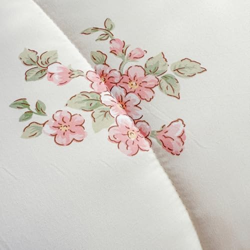 Joyreap Twin Size Comforter Set for Girls, Floral Pink n White Design, 3pcs Microfiber Princess Bedding Comforter Set for All Season- 68x88 inches Joyreap