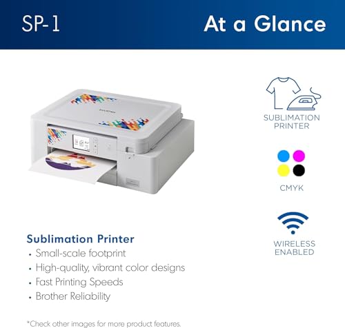 Brother Sublimation Printer, Color Ink Cartridge Set and 100 Sheets Sublimation Paper