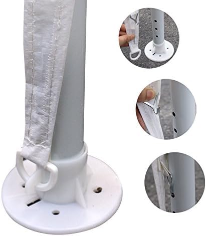 Generic Party Tent 10'x30' Patio Tent Outdoor Canopy Shelter with 8 Removable Side Walls (10' x 30' with 8 Side Walls) White Ge-726 WoodArtSupply