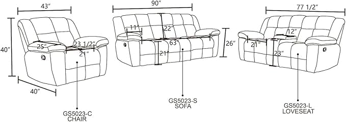 Ocstta Corduroy Recliner Sofa Set for Living Room,Reclining Loveseat/Couch/Chair Set Manual Reclining Sofa Set with Storage/Cup Holders for Living Room Office Home (Green, 3 Seater Sofa) Ocstta