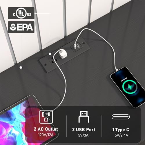 chartustriable Farmhouse 9 Drawers Dresser, Wood Dresser for Bedroom Wide Chest of Drawers, French Country Storage Double Dressers Organizer for Bedroom, Living Room, Nursery(Black) chartustriable