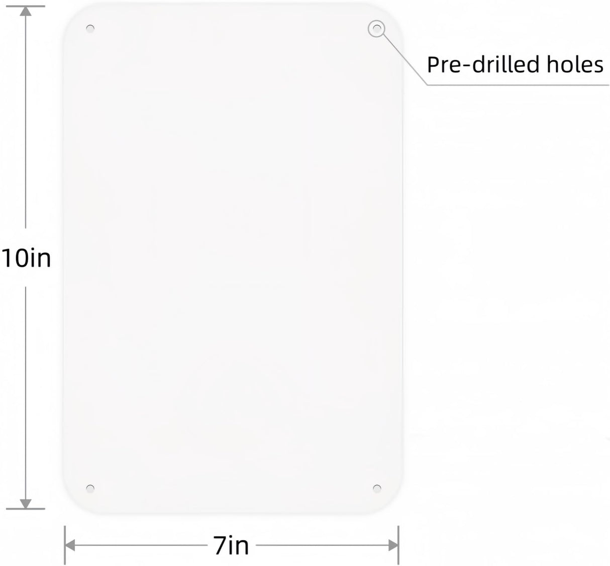 4-Pack White Blank Sign, 10"x 7" Plastic Enjoyist