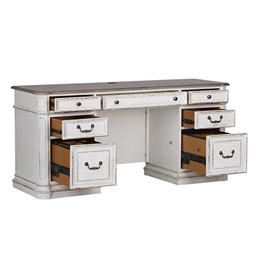 Liberty Furniture Magnolia Manor Wooden Credenza in White Liberty Furniture