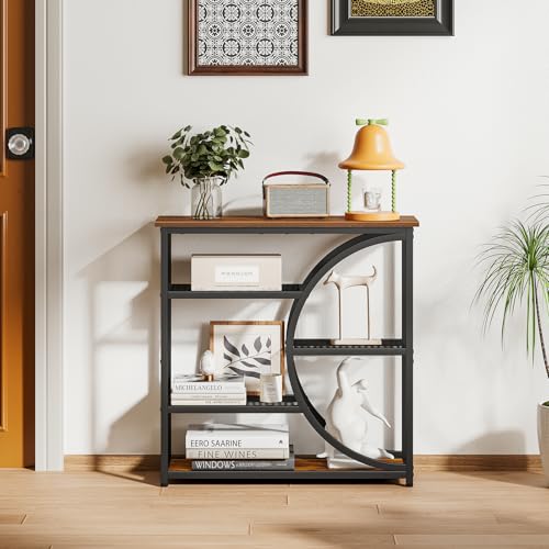 Snughome Entryway Table, Narrow Console Table, Industrial Sofa Table with 5 Tier Storage Shelves, Entrance Table for Hallway, Behind The Couch, Living Room, Foyer Snughome