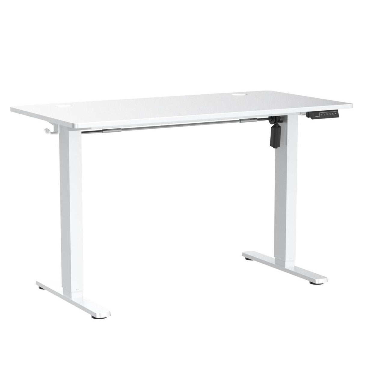 SMUG Height Adjustable Electric Standing Desk, 55 x 24 Inches Sit Stand up Desk Home Office Computer Desk, Ergonomic Desk with Memory Controller Standing Table White SMUG