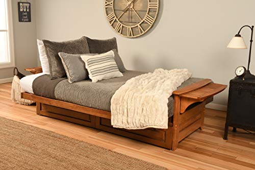 Kodiak Furniture Phoenix Futon Set with Linen Stone Mattress and Storage Drawers, Full, Barbados Kodiak Furniture