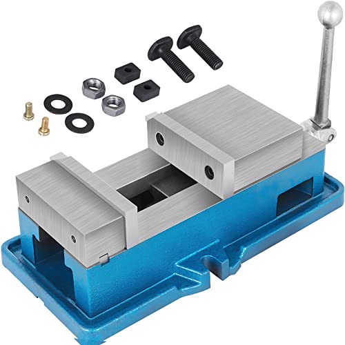 VEVOR Non Swivel Milling Lockdown Vise 4 Inch Precision Bench Clamp 100mm Width Drill Press Clamp 4 Inch Jaw Opening for Finishing Milling Machines VEVOR