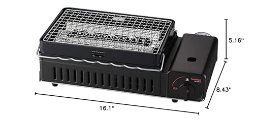 Iwatani Portable Gas Grill BBQ Stove ABURIYA2 CB-ABR-2, Black Iwatani