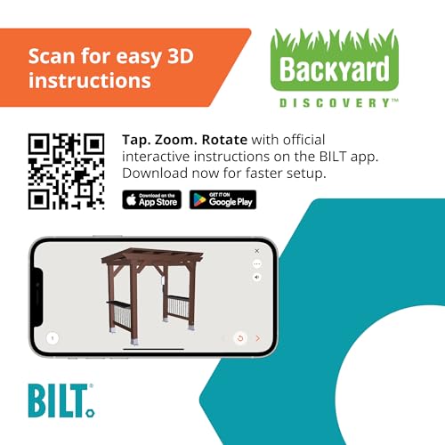 Backyard Discovery Saxony Wooden Grill Gazebo, Insulated Steel Roof, Cook Station, Barbeque, Patio, Deck, Withstand Wind and Snow, Corrosion Backyard Discovery