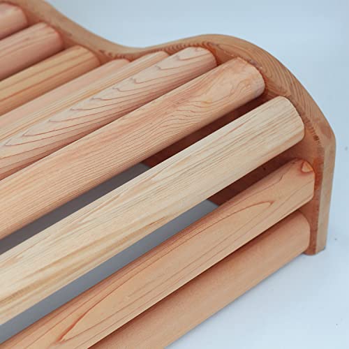 amocane Cedar Sauna Headrest Pillow for Sauna Room, Sauna Accessories for Any Barrel or Infrared Sauna, Non-Toxic, Comfortable S-Shape Design (15.75" x 13.38" x 4.72") amocane