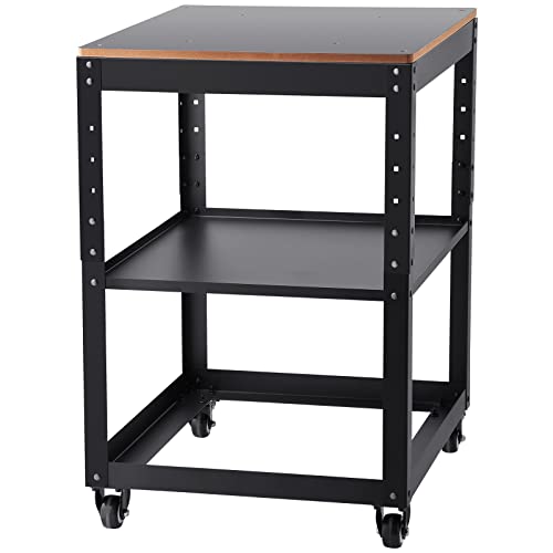 VEVOR Planer Stand, 100 lbs / 45 kg heavy loads, Three-Gear Height Adjustable Thickness Planer Table,with 4 Stable Casters & Storage Space, for most planers, saws, bench-top machines, power tools VEVOR