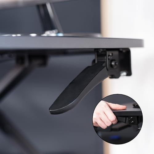 VIVO Corner Height Adjustable 38 inch Standing Desk Converter, Quick Sit to Stand Tabletop Dual Monitor Riser Workstation, DESK-V037MC VIVO