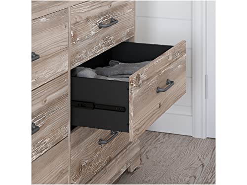 Bush Furniture Bedroom River Brook 6 Drawer Dresser, Barnwood Bush Business Furniture