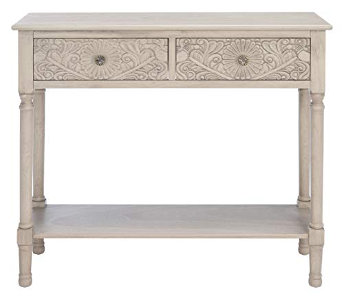 SAFAVIEH Home Collection Josie Greige 2-Drawer Console Table SAFAVIEH