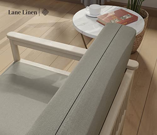 LANE LINEN Futon Covers Full Size, 100% Cotton Slipcovers, Full Size Mattress Cover for Futon Sofa Bed, Foldable Armless Sofa Cover, Zippered Couch Cover - Silver LANE LINEN