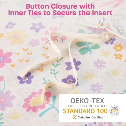 Intelligent Design Kids Cotton Queen Duvet Cover Set, Jungle Animals Fun Safari Adventures, Cotton Comforter Cover, All Sasons Bedding Reversible Duvet, Sham & Pillow, Lulu, Full/Queen Purple 4 Piece Intelligent Design