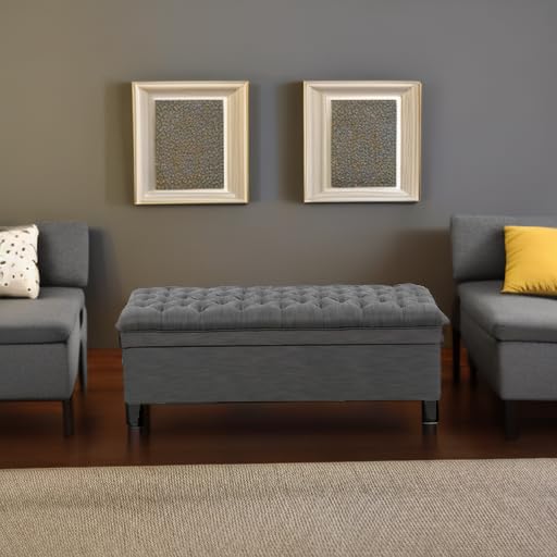 Christopher Knight Home Juliana Fabric Storage Ottoman, Gray Christopher Knight Home