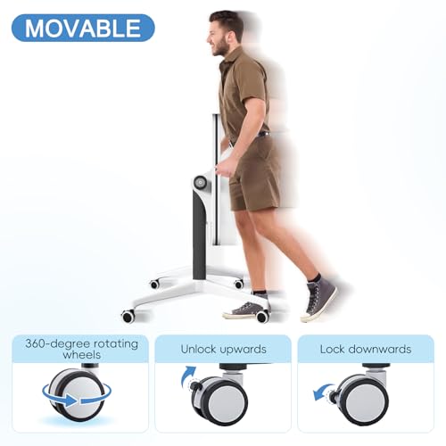 HSHBDDM Folding Conference Table with Flip-Top & Locking Wheels, Training Table with Metal Frame – Modular, Space-Saving Design for Office, Meeting, and Classroom Use HSHBDDM