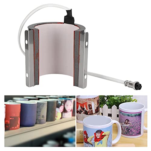 Cup Heat Press Attachment, DIY Sublimation Mug Printing Machine High-Temperature Embossin with Custom Design for Home Use Office Decoration Coffee Shop Customization GLOGLOW