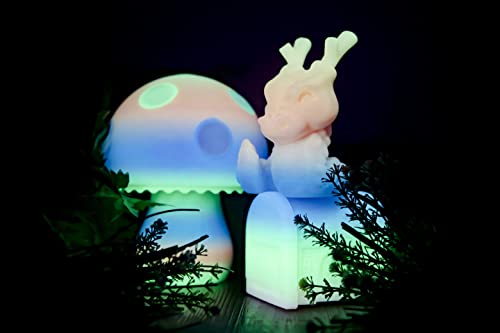 ZIRO PLA Glow Filament 1.75mm,3D Printer Filament 1.75mm Gradient Multicolor 1KG(2.2lbs),Dimensional Accuracy +/- 0.03mm, GID Rainbow ZIRO