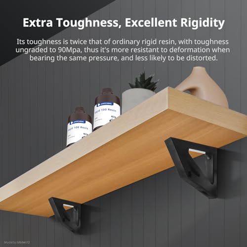 ANYCUBIC Rigid High-Temp Resistant 3D Printer Resin, Extra Toughness & Rigidity, Wide Compatibility for LCD Resin 3D Printers, Applicable for Industrial Parts & Jewelry Prints (Black, 1kg) ANYCUBIC
