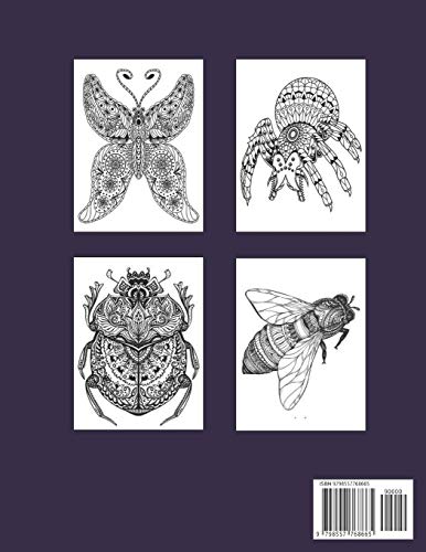 Insects Mandalas Coloring Book for Adults Majosta