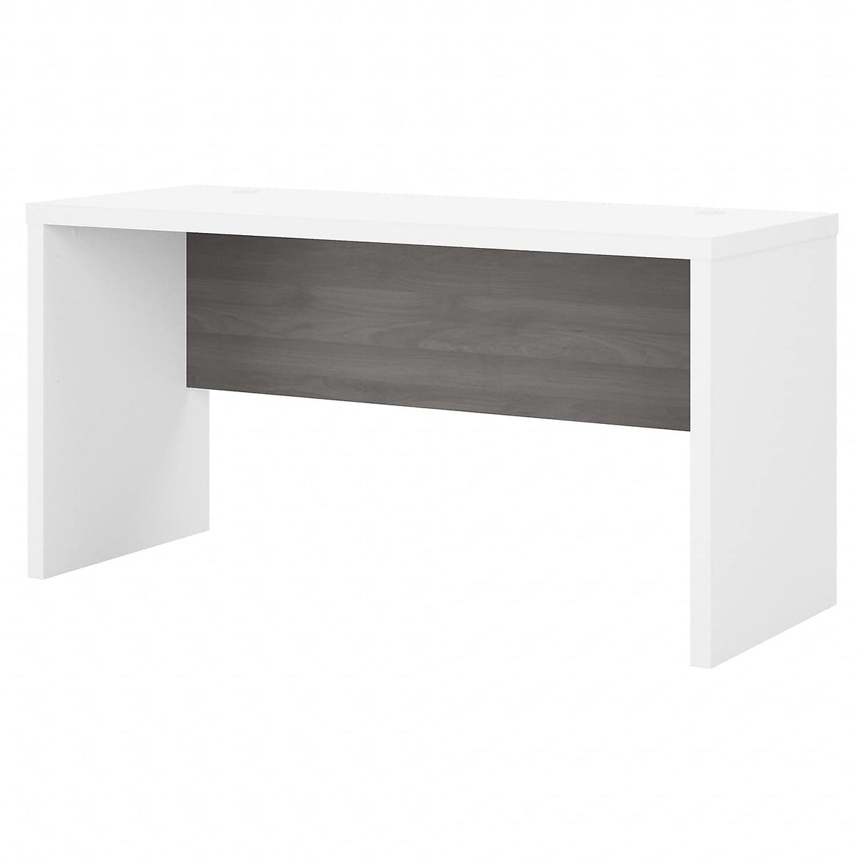 Office by kathy ireland Echo 60-inch W Credenza Desk, Pure White/Modern Gray (KI60506-03) Bush Business Furniture