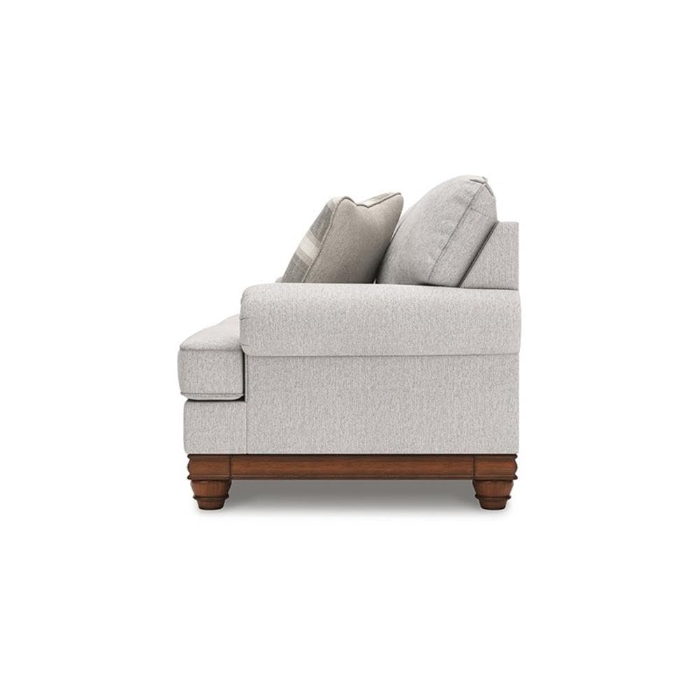BOWERY HILL Modern/Contemporary Polyester Beige Finish Loveseat BOWERY HILL