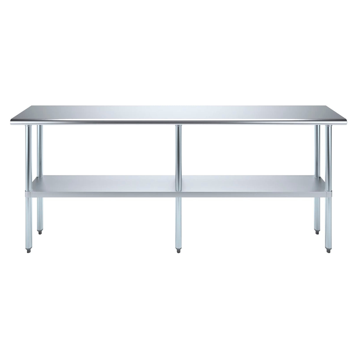 14" X 84" AmGood Stainless Steel Work Table | NSF Metal Prep Table | Commercial & Residential Kitchen Laundry Garage Utility Bench AmGood