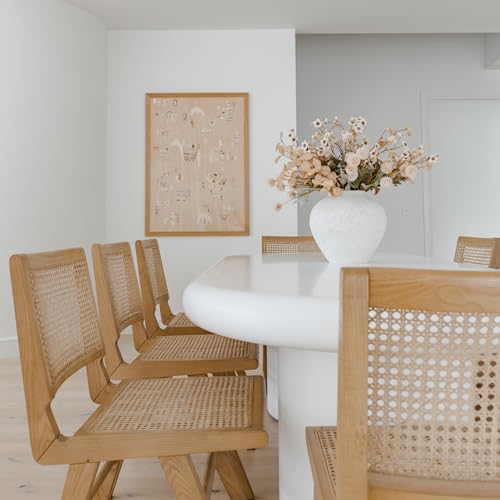 SilkSerenade Large White Round Vase for Flowers & Table Centerpieces - 11 Inch Rustic Textured Earthy Stone Look, Matte Big Vessel Decorative Arina Modern Farmhouse Wabi Sabi Decor Living Dining Room Silk Serenade