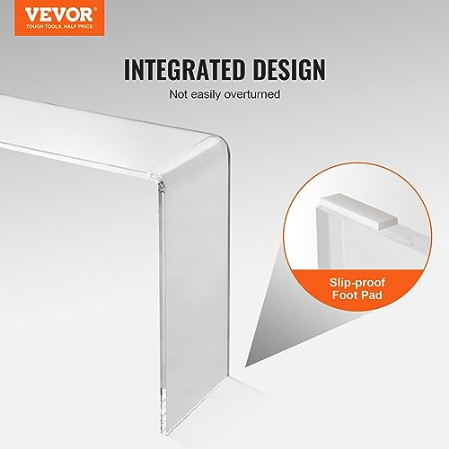 VEVOR Clear Acrylic Console Table, Sleek Transparent Acrylic End Table, Versatile Acrylic Side Table 37.95x15x29.13 inch, Ideal for Entryway, Lounge, or Dining Area VEVOR